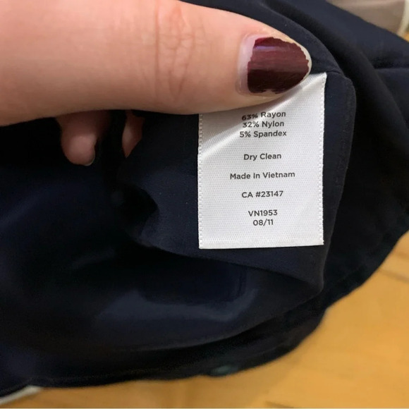 Talbots Pencil Straight Skirt Womens Size 8 Green Black Brown Stripes Career - Picture 5 of 7